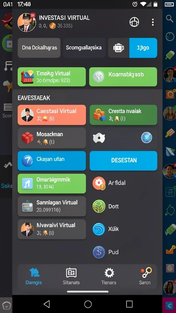 Tampilan antarmuka D73 yang menarik dan mudah digunakan.
