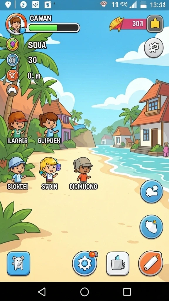 Ilustrasi pemandangan dunia HINOTOTO yang indah.