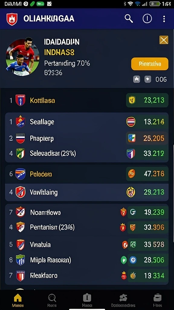 Tampilan antarmuka yang menarik dengan tema slot modern.