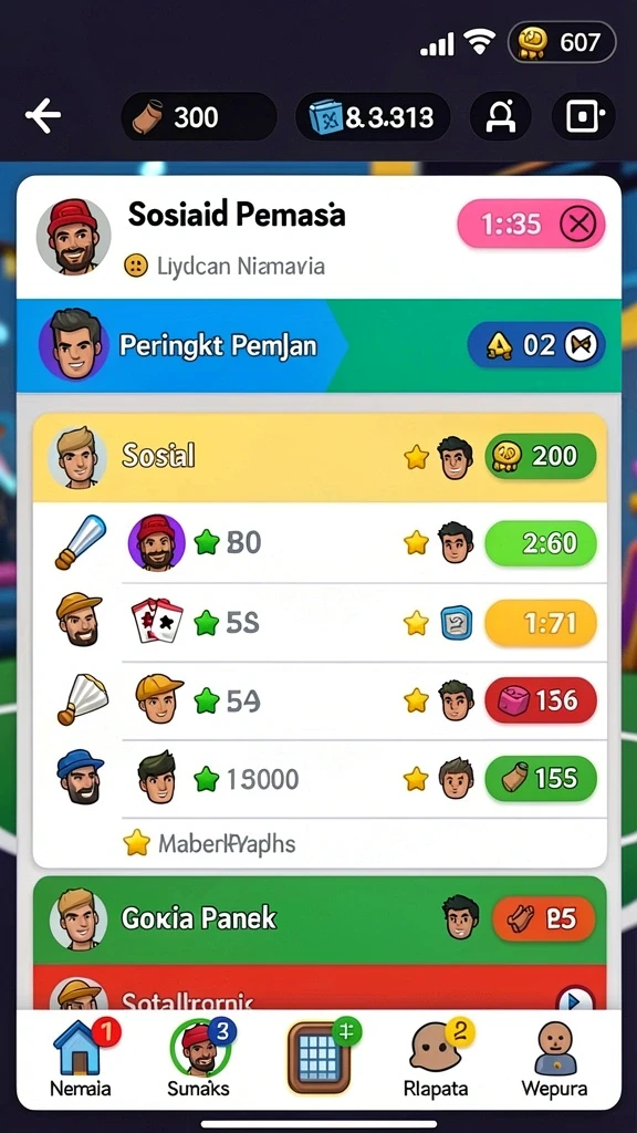 Karakter unik dengan desain yang menarik.