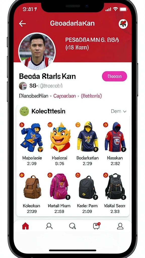 Karakter berwarna-warni dengan desain yang menarik.