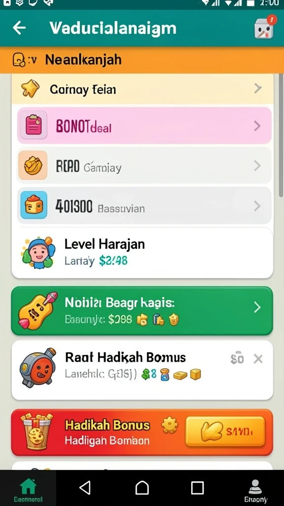 Koleksi karakter yang menarik dan unik.