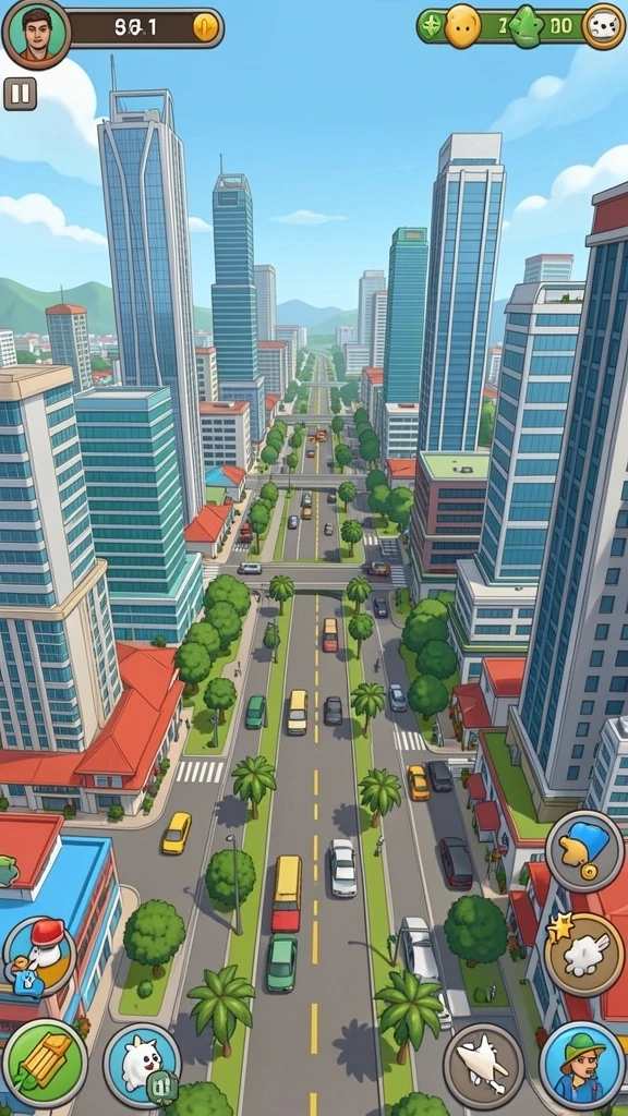 Karakter dengan desain yang unik dan menarik.