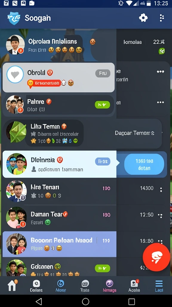 Tantangan seru di setiap level permainan.