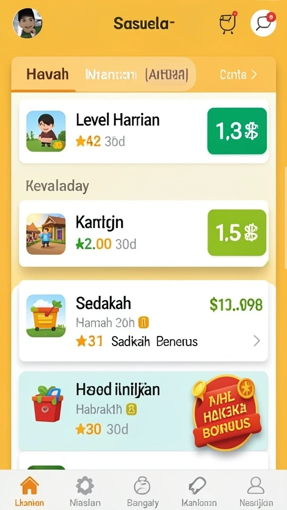 Tampilan antarmuka yang intuitif dan menarik.