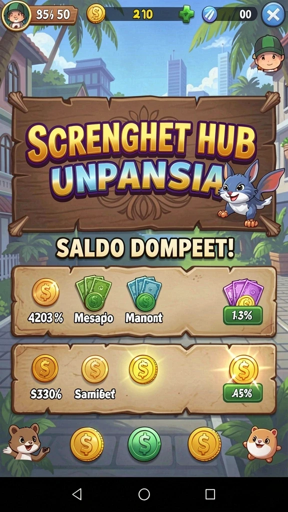 Tampilan grafik yang menarik dan penuh warna.