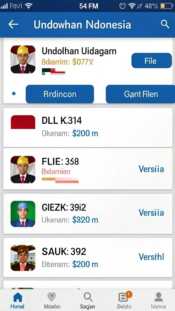 Menu navigasi yang intuitif dan mudah dipahami.
